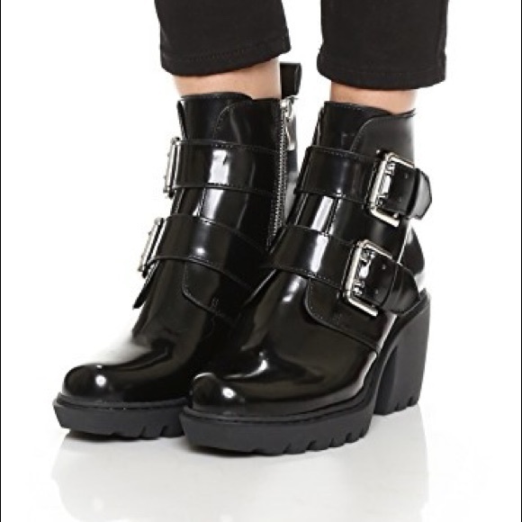 Opening Ceremony Shoes - Opening Ceremony Grunge Belt Buckle Booties 7